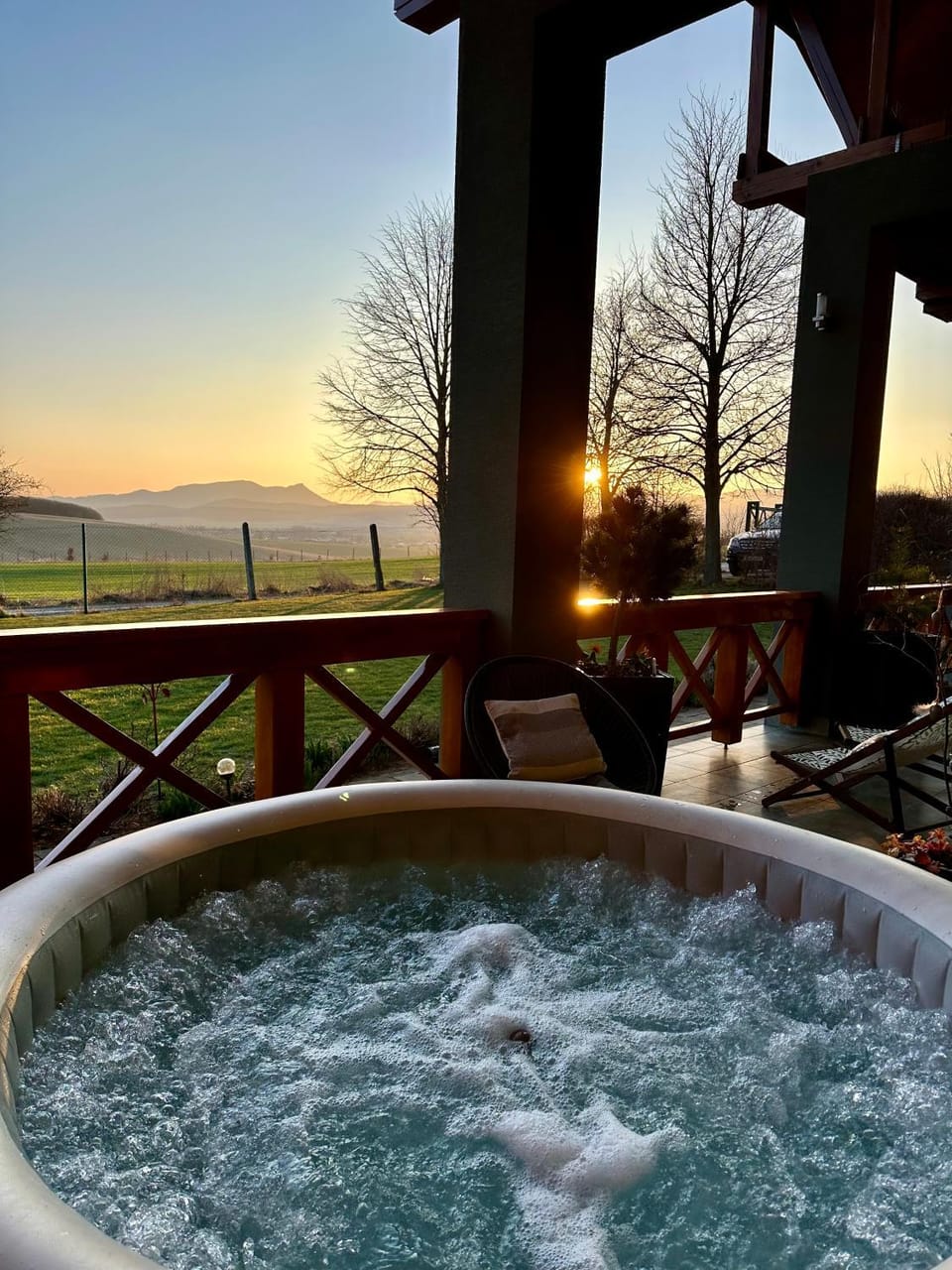 Hot Tub, Balcony/Terrace, Sunset