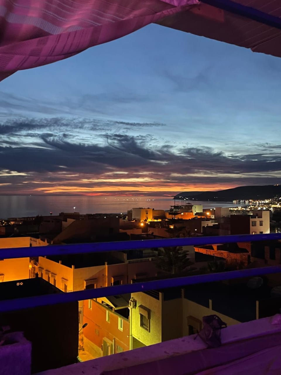 Natural landscape, Balcony/Terrace, Sea view, Sunset