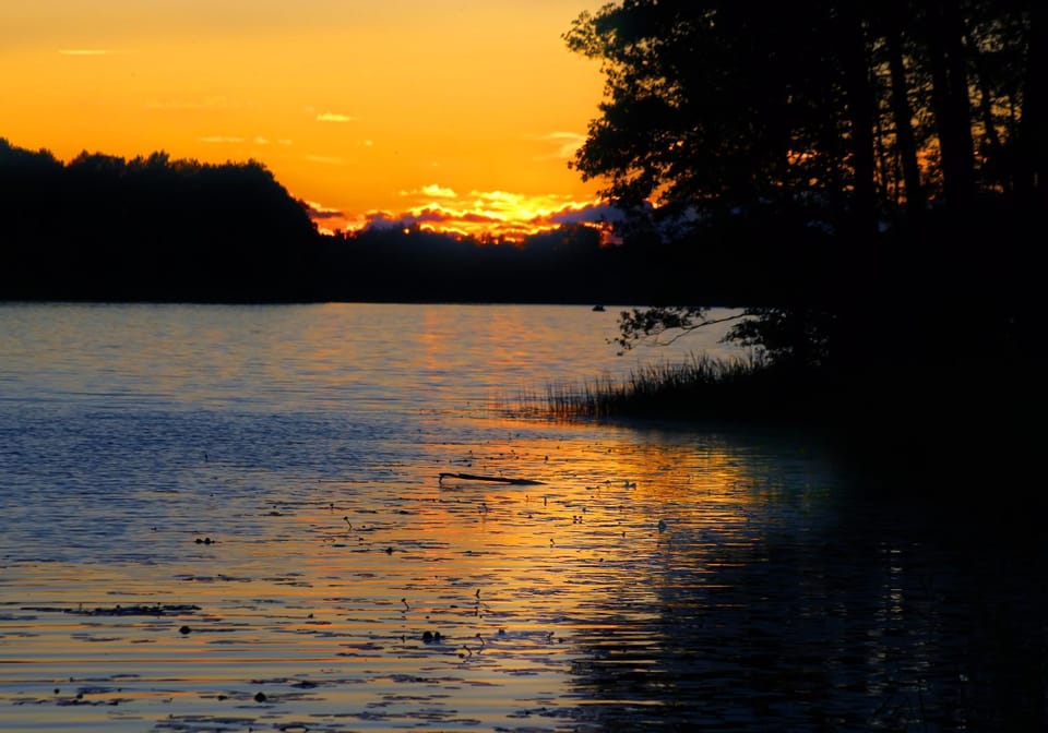 Natural landscape, Beach, Lake view, Sunset