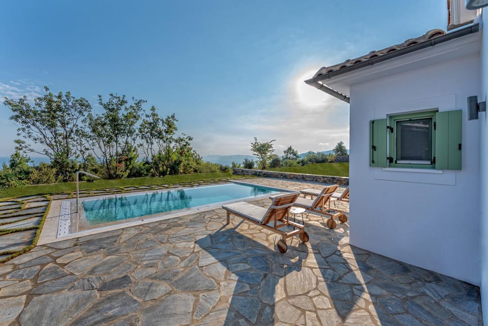 Patio, Pool view, Sea view, Swimming pool