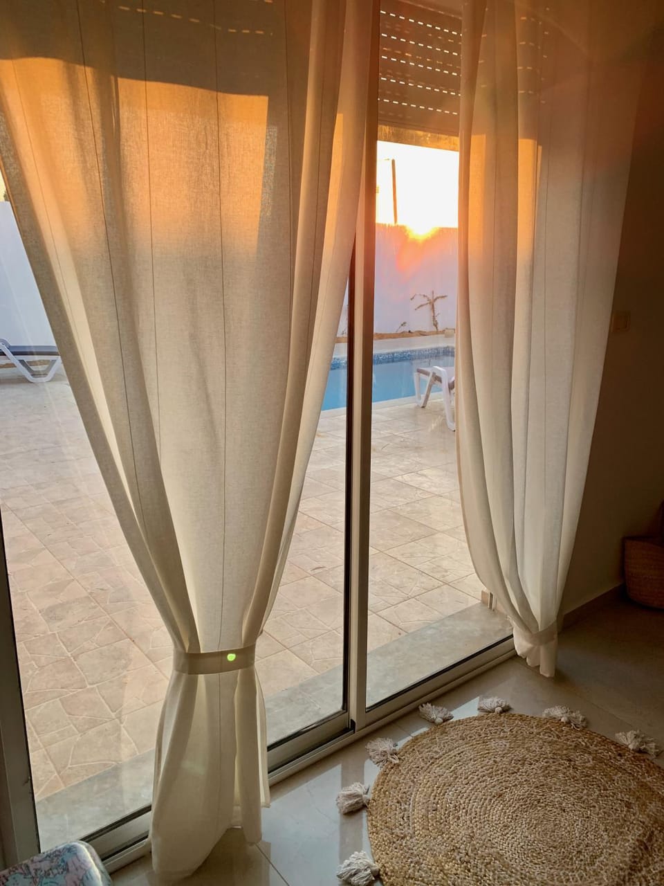Bed, Bedroom, Pool view