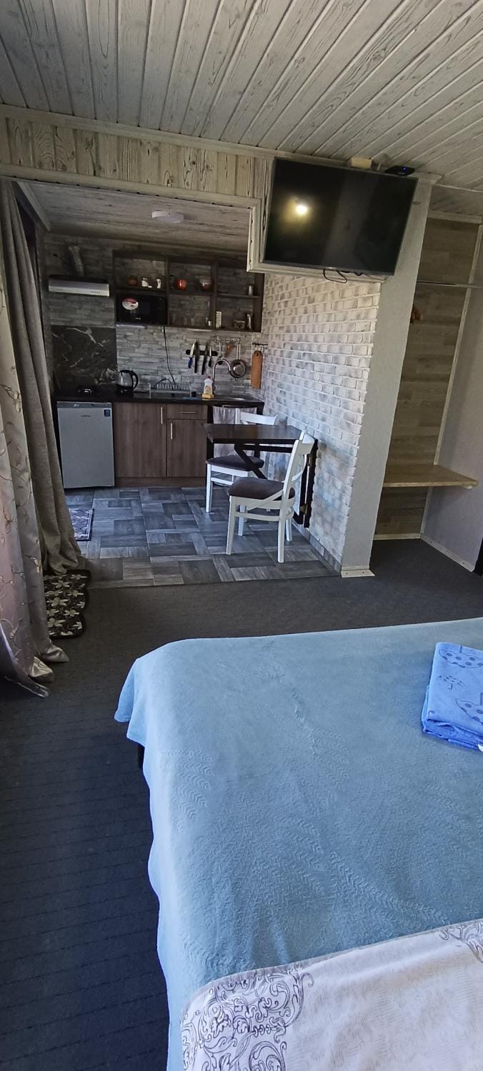Bed, Kitchen or kitchenette, Photo of the whole room, Dining area, Bedroom