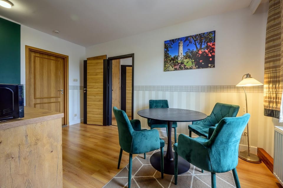 Kitchen or kitchenette, Living room, Dining area