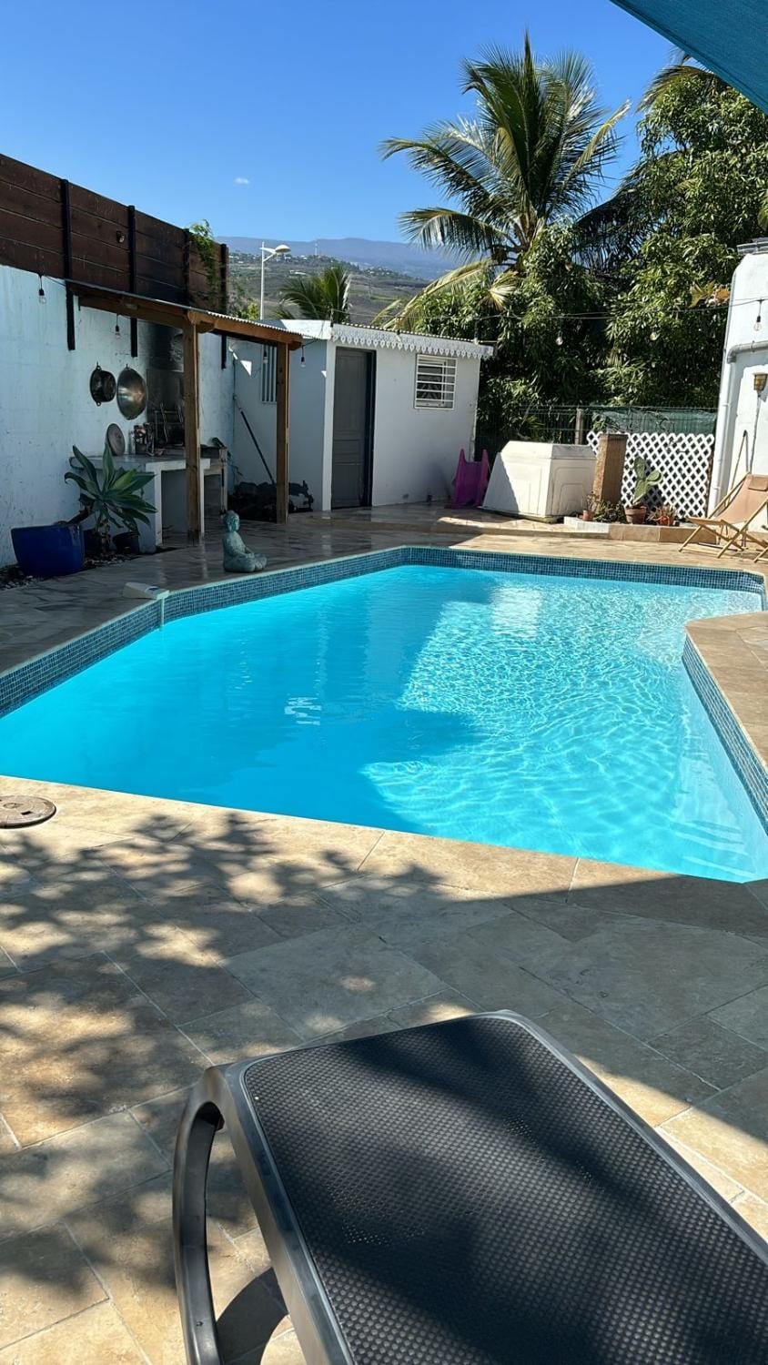 Patio, Day, Swimming pool, sunbed