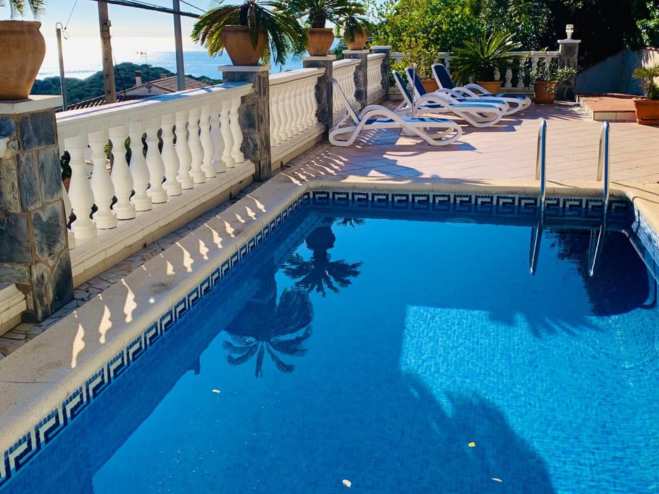 Swimming pool, furniture, sunbed