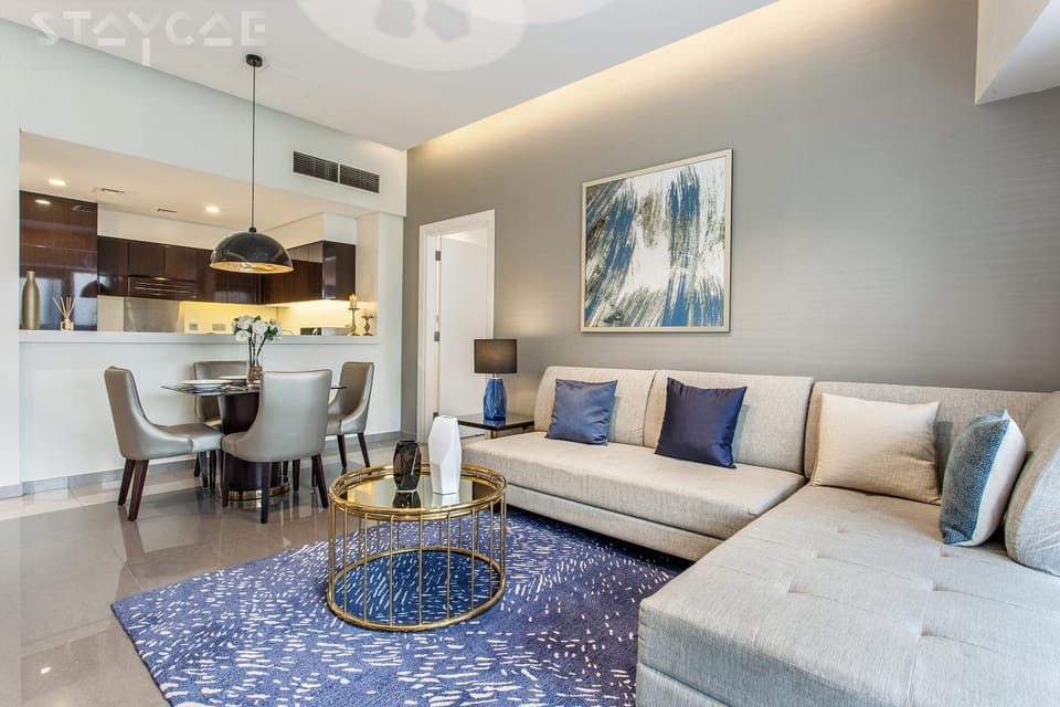 Kitchen or kitchenette, Living room, Seating area, Dining area, air conditioner
