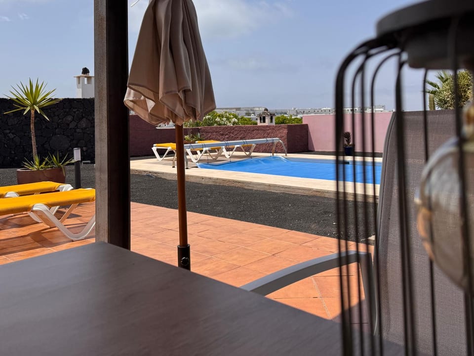 Pool view, sunbed