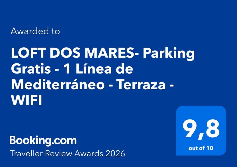 LOFT DOS MARES- Parking GRATIS - 1ª Línea Mediterráneo - VISTAS - Terraza Apartment in Region of Murcia