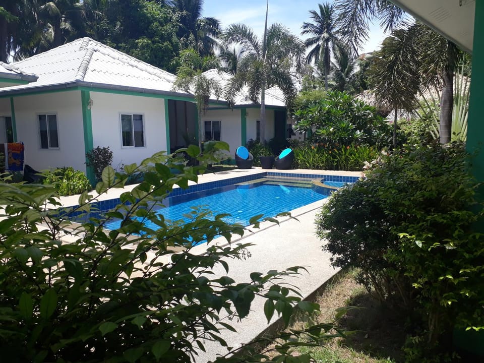 Patio, Pool view