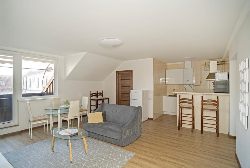 Kitchen or kitchenette, Living room, Dining area, stove