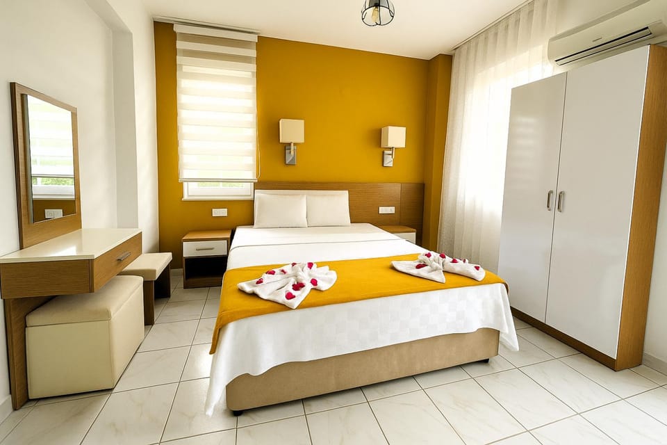 Bed, Photo of the whole room, Bedroom, wardrobe, air conditioner