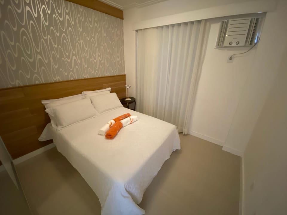 Bed, Photo of the whole room, Bedroom, towels, air conditioner