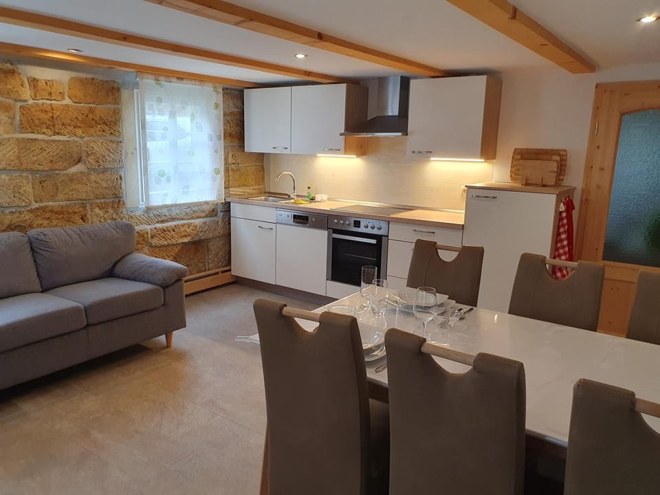 Kitchen or kitchenette, Living room, Photo of the whole room, Seating area, Dining area, kitchen