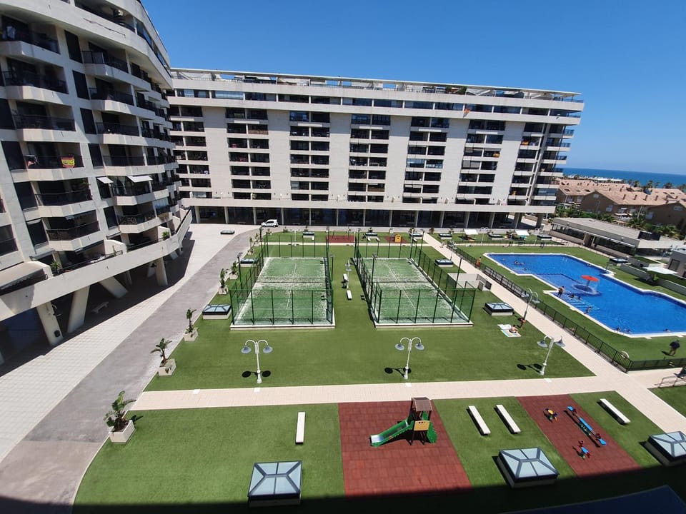 Property building, Pool view