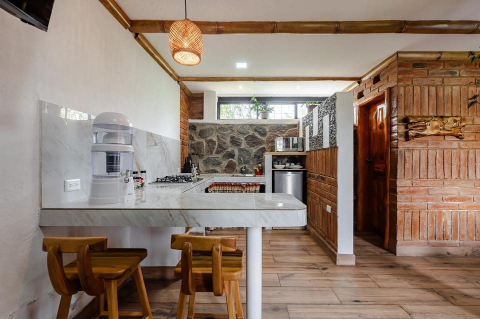 Kitchen or kitchenette, Dining area, stove