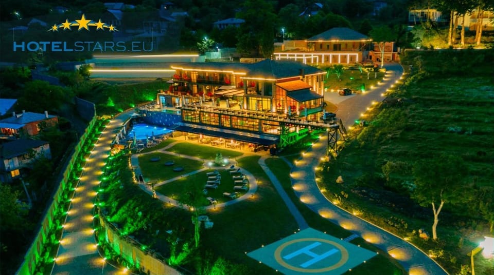 Property building, Night, Pool view