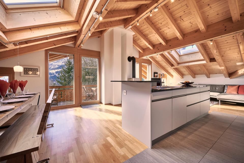 Kitchen or kitchenette, Living room, Dining area