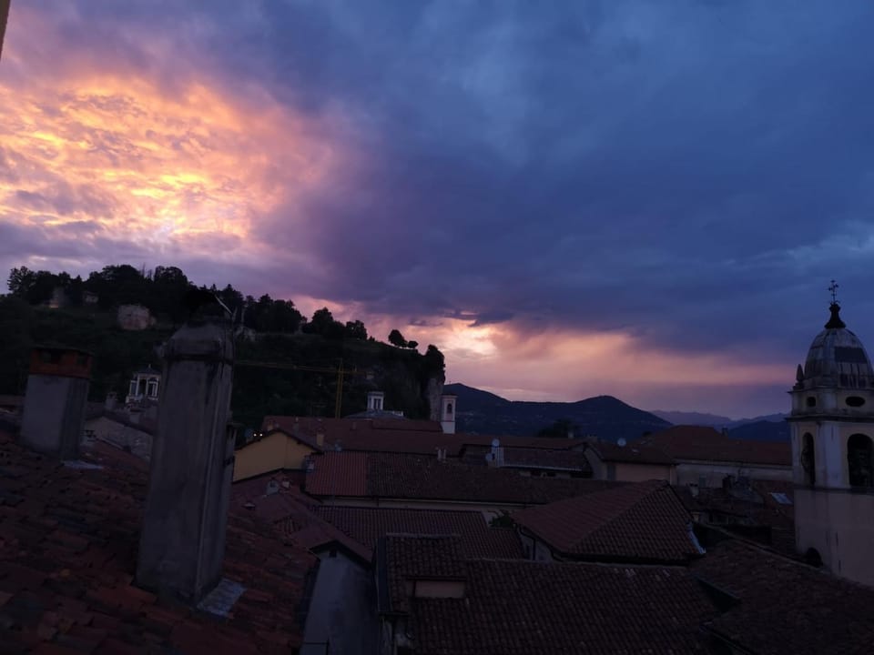 City view, Street view, Sunset