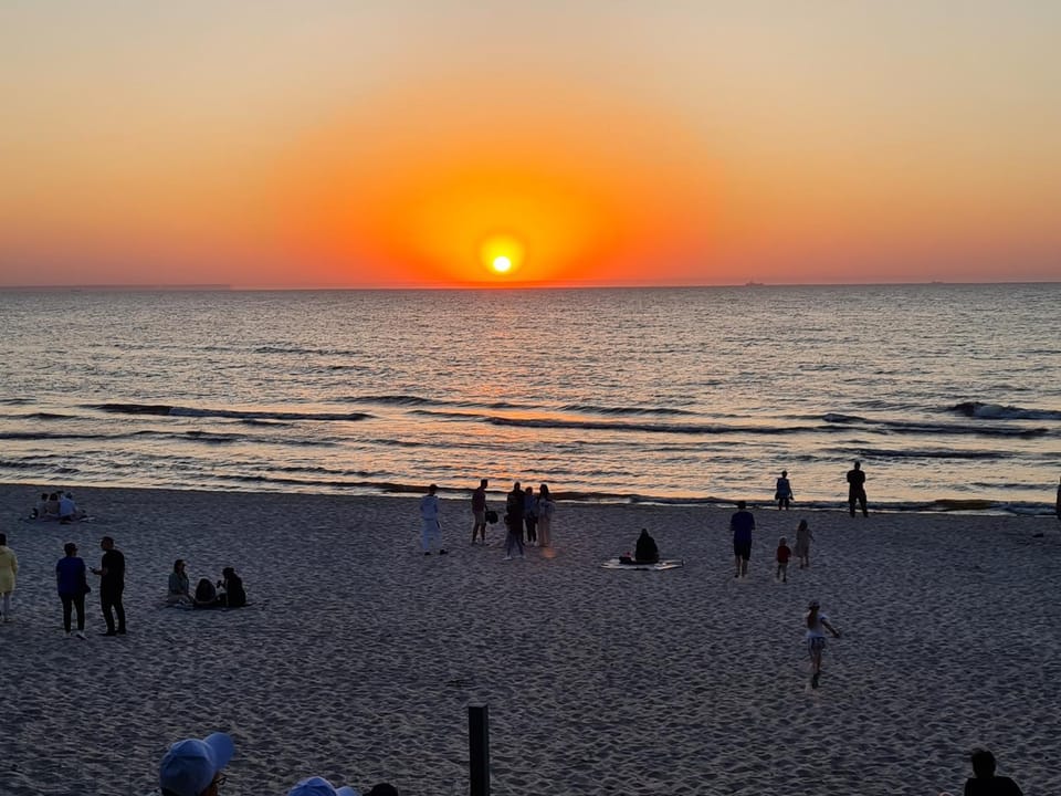 Natural landscape, Beach, Sunset