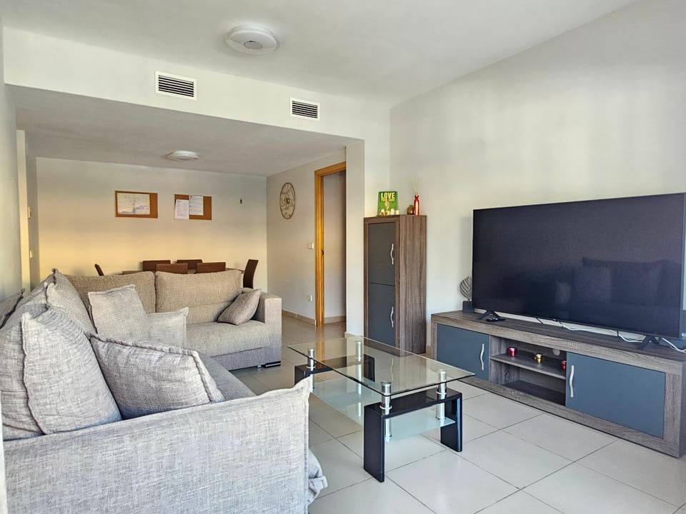Living room, kitchen