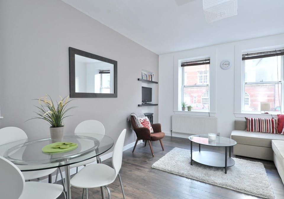 Property building, Living room, Dining area