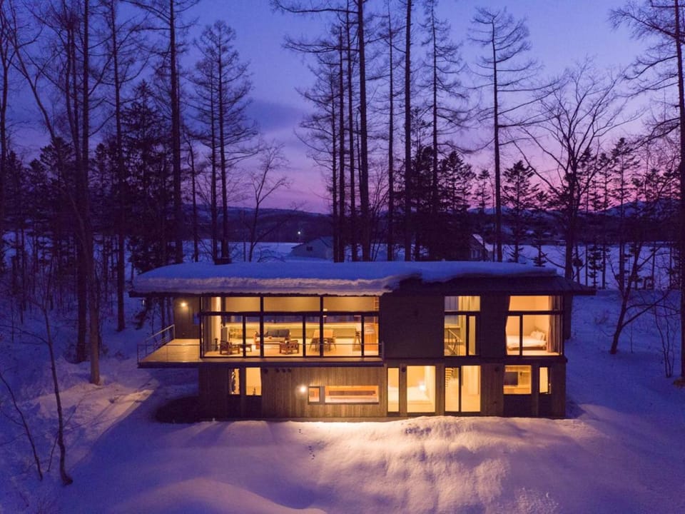 Property building, Night, Natural landscape, Winter