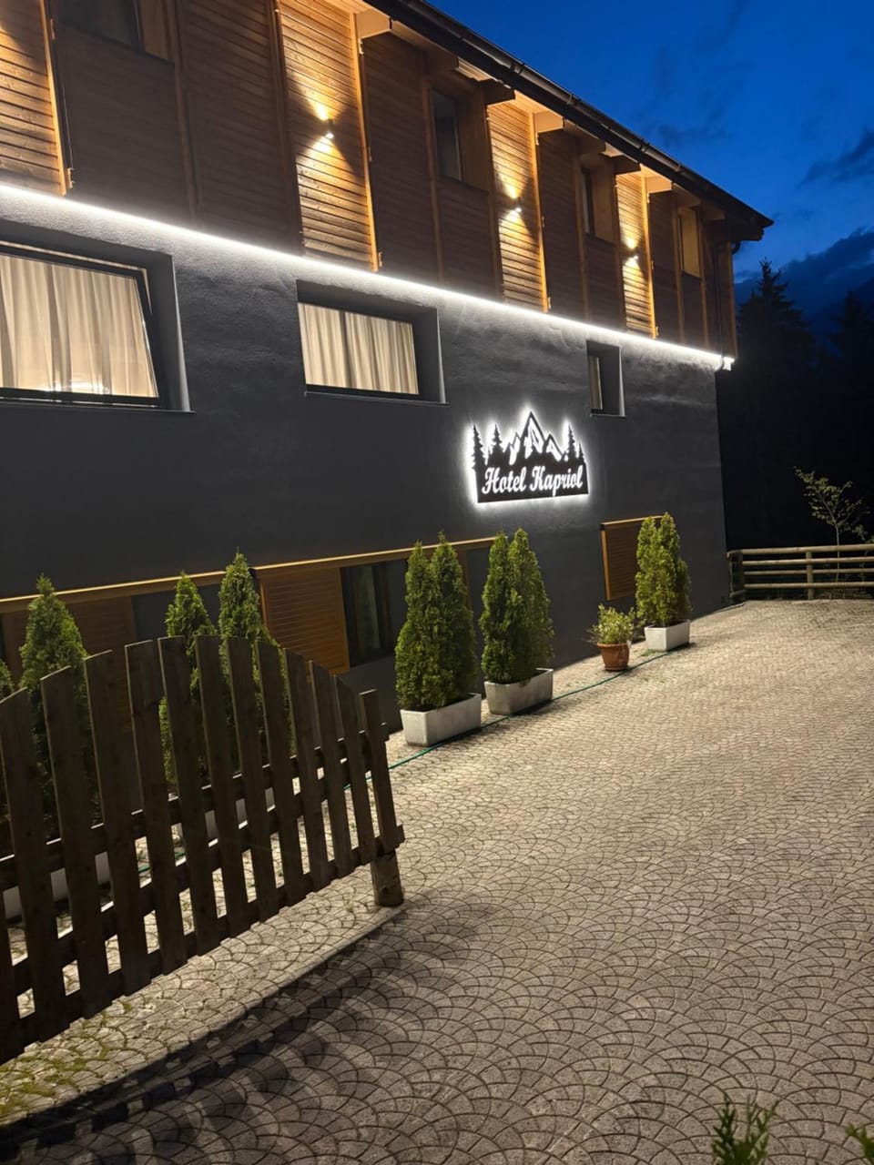 Property building, Night, Property logo or sign