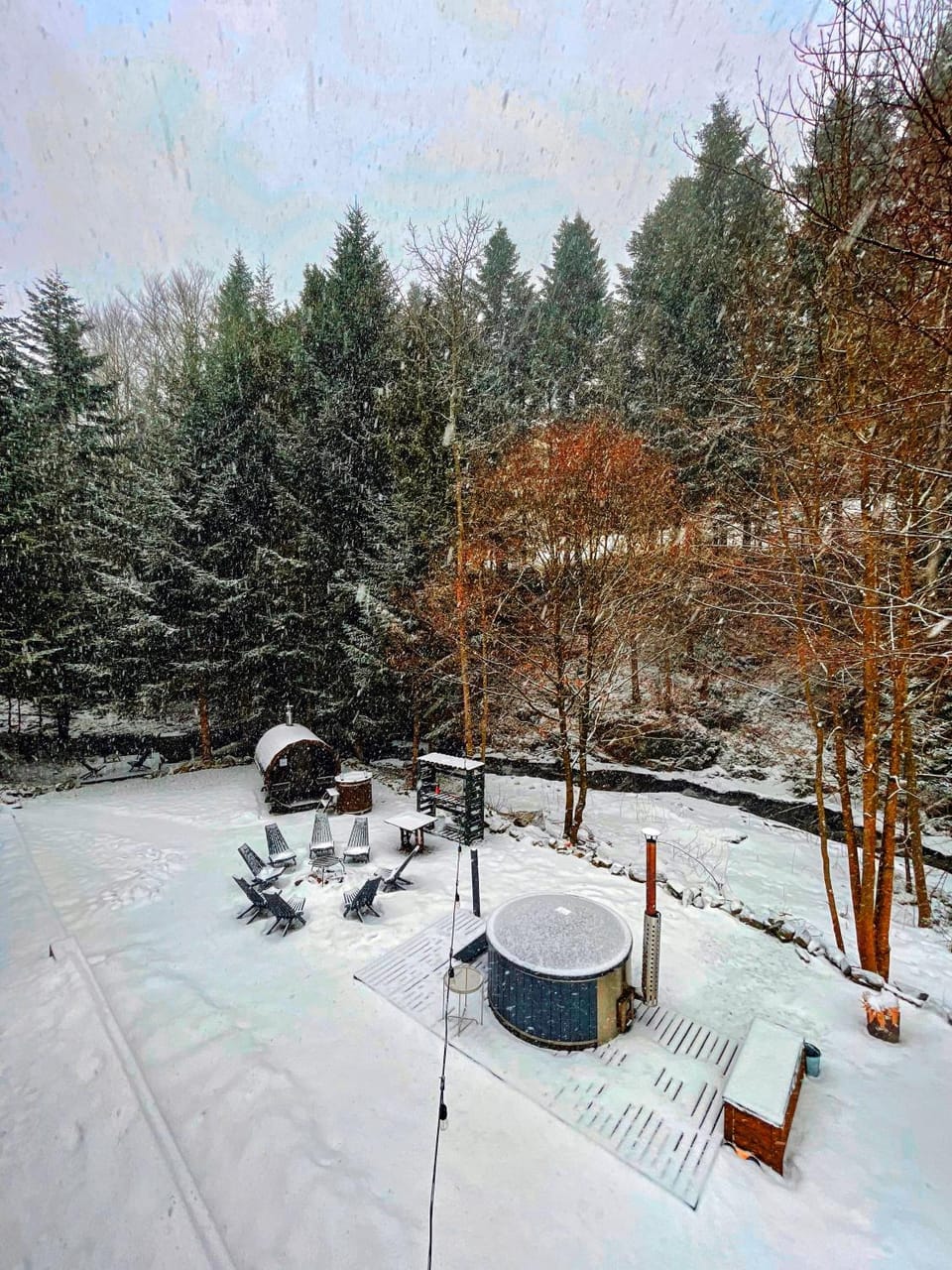 Day, Natural landscape, Activities, Winter, Sauna, View (from property/room), River view, Bath, fireplace