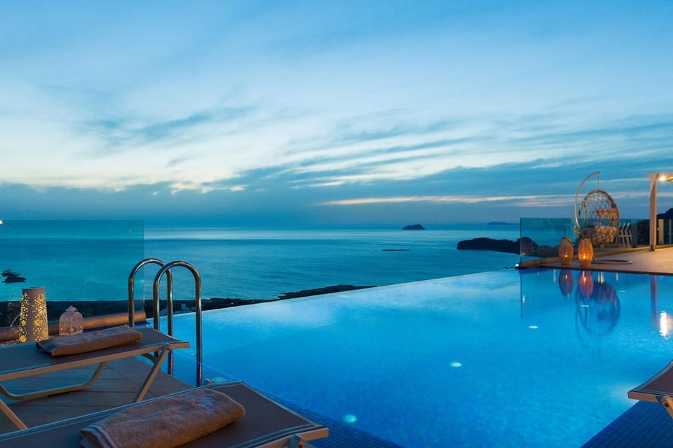 Swimming pool, Sunset