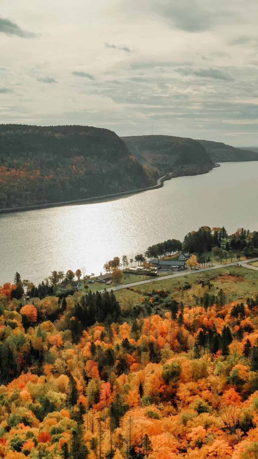 Natural landscape, Bird's eye view, Mountain view, River view