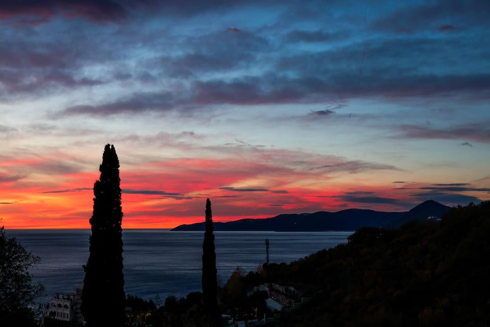 Natural landscape, Sea view, Sunset