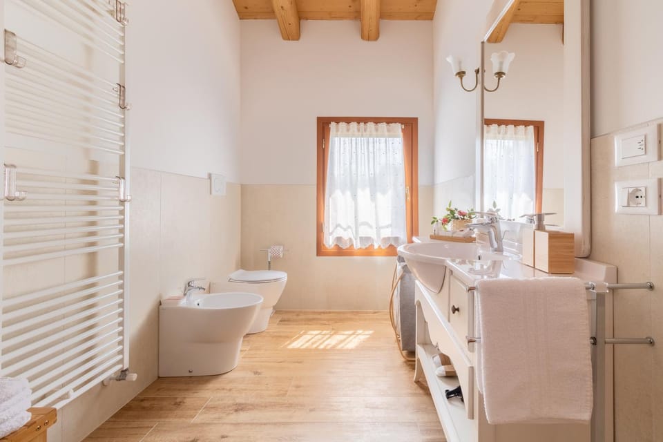 Bathroom, hair dryier, towels