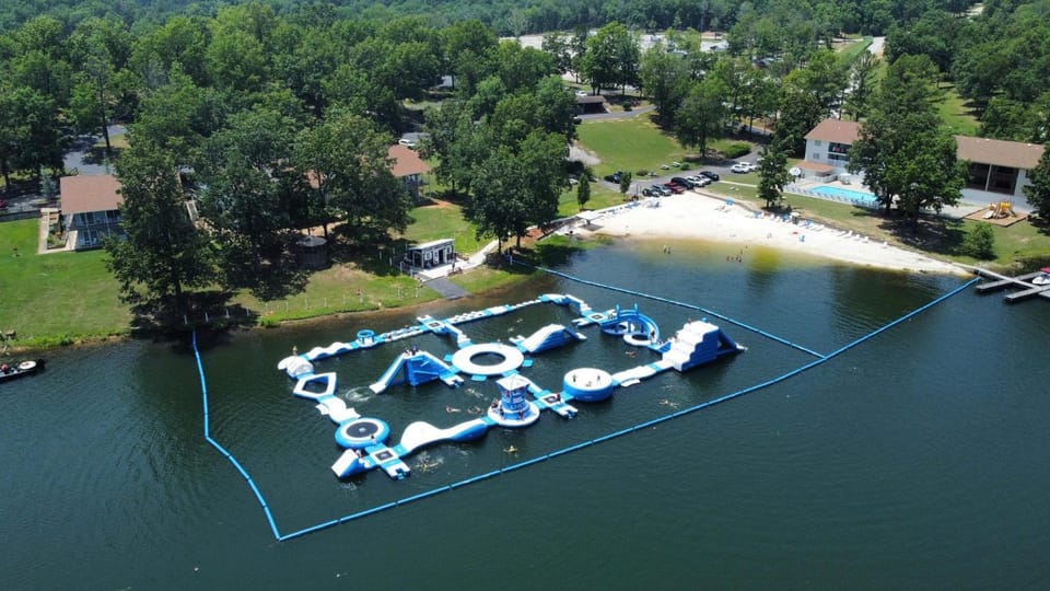 Day, Bird's eye view, Beach, Aqua park, Lake view