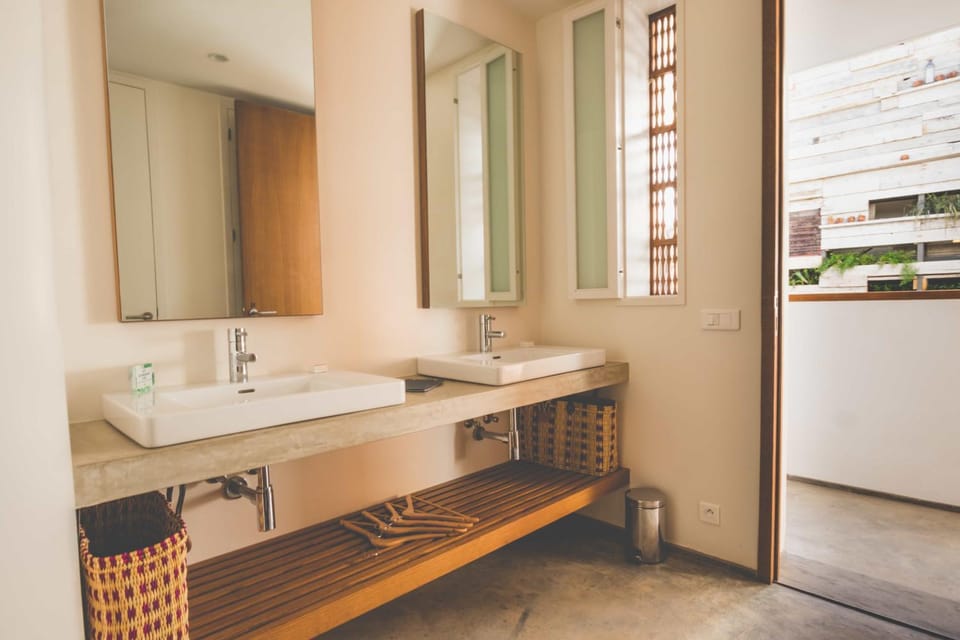 Bathroom, bunk bed