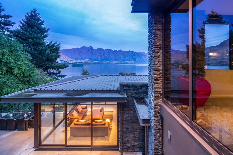 Facade/entrance, Night, Living room, Lake view, Lake view, Mountain view, Mountain view