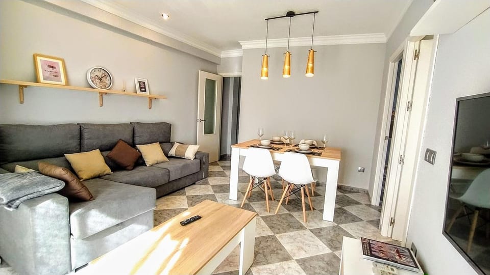 Property building, Living room, Dining area