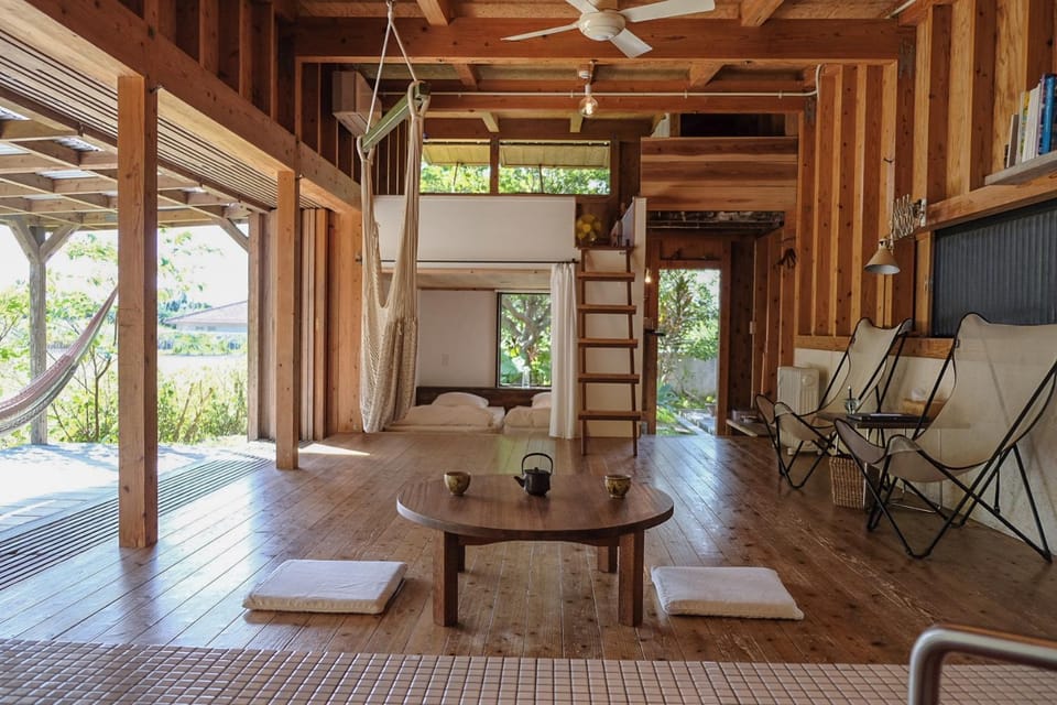 Living room, Dining area, Bedroom, Garden view