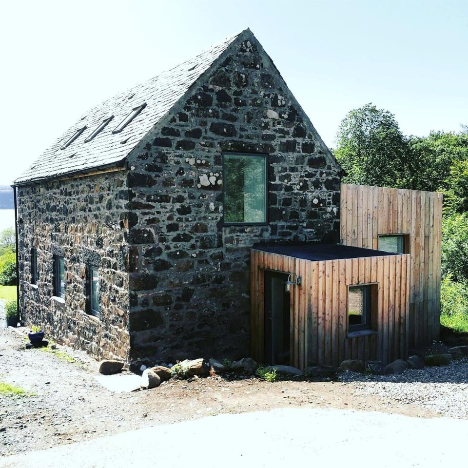 mill house steading overlooking the sea and mull House in Scotland