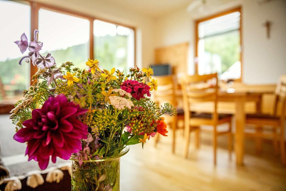 Living room, Garden view, Mountain view