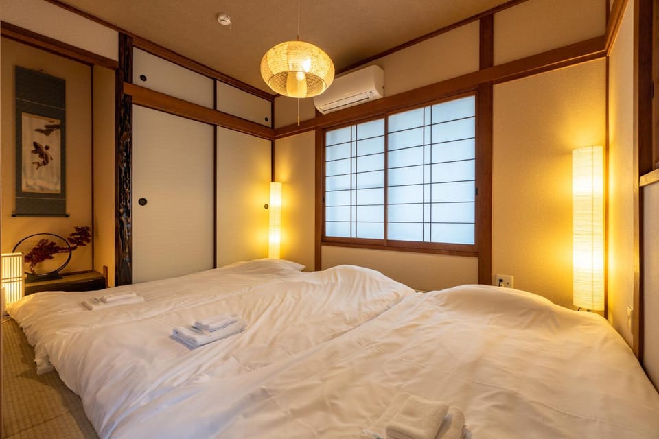 Bed, Photo of the whole room, Bedroom, towels, wardrobe