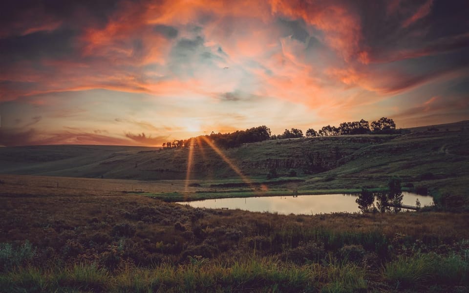 Natural landscape, Lake view, Sunrise