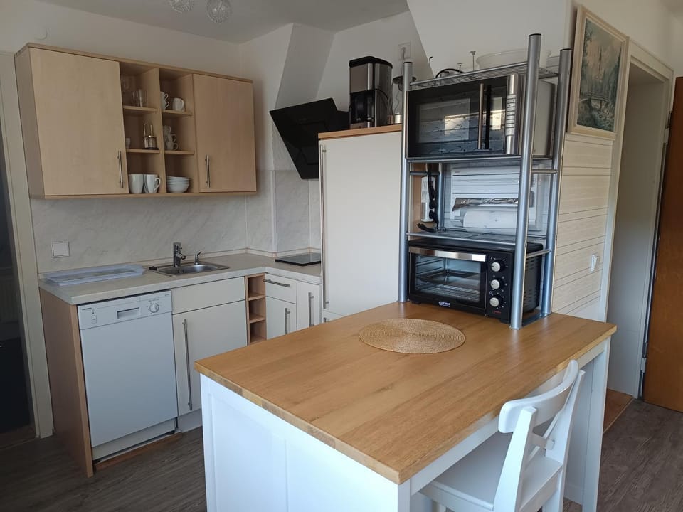 Kitchen or kitchenette, dishwasher