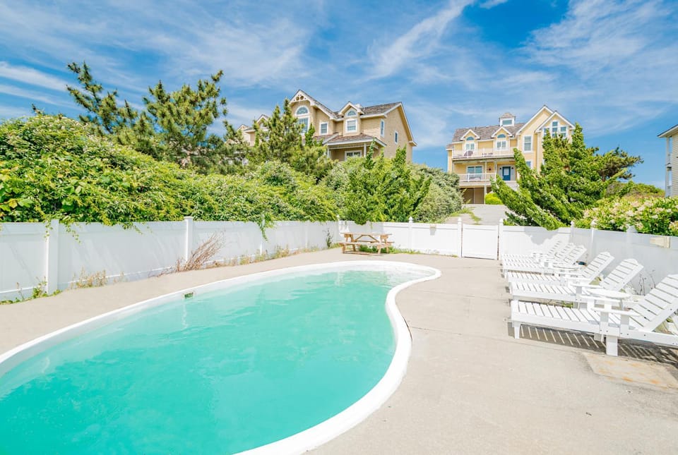 Point of View - Nags Head MP 15, Oceanfront, Ocean View, Elevator, Pool, Hot Tub, Gazebo House in Nags Head