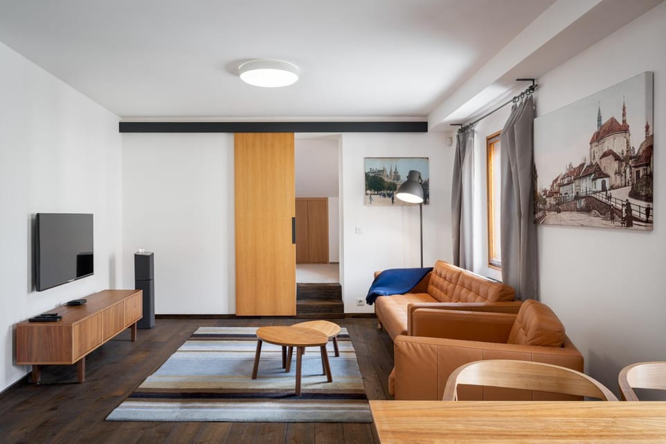 Modern Apartment in a Picturesque 15th-Century Building House in Prague