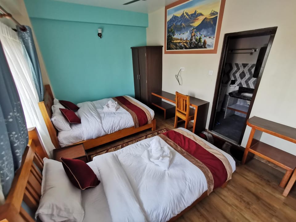 Photo of the whole room, Bedroom, towels