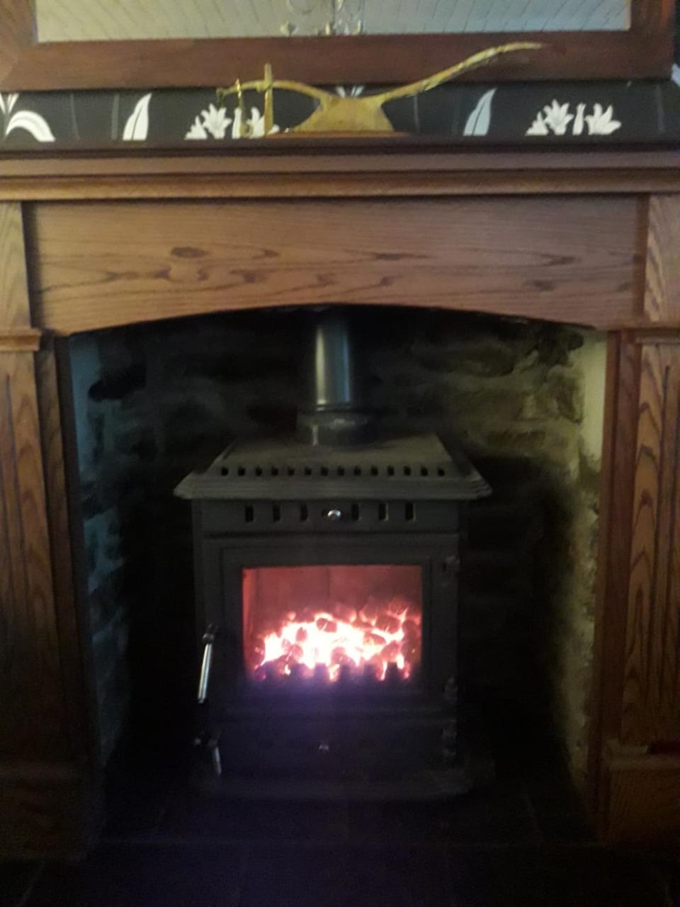 Living room, fireplace