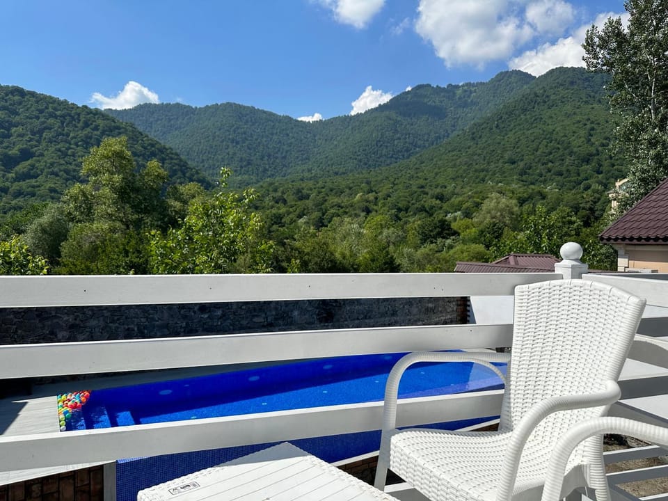 Day, Natural landscape, Mountain view, Swimming pool