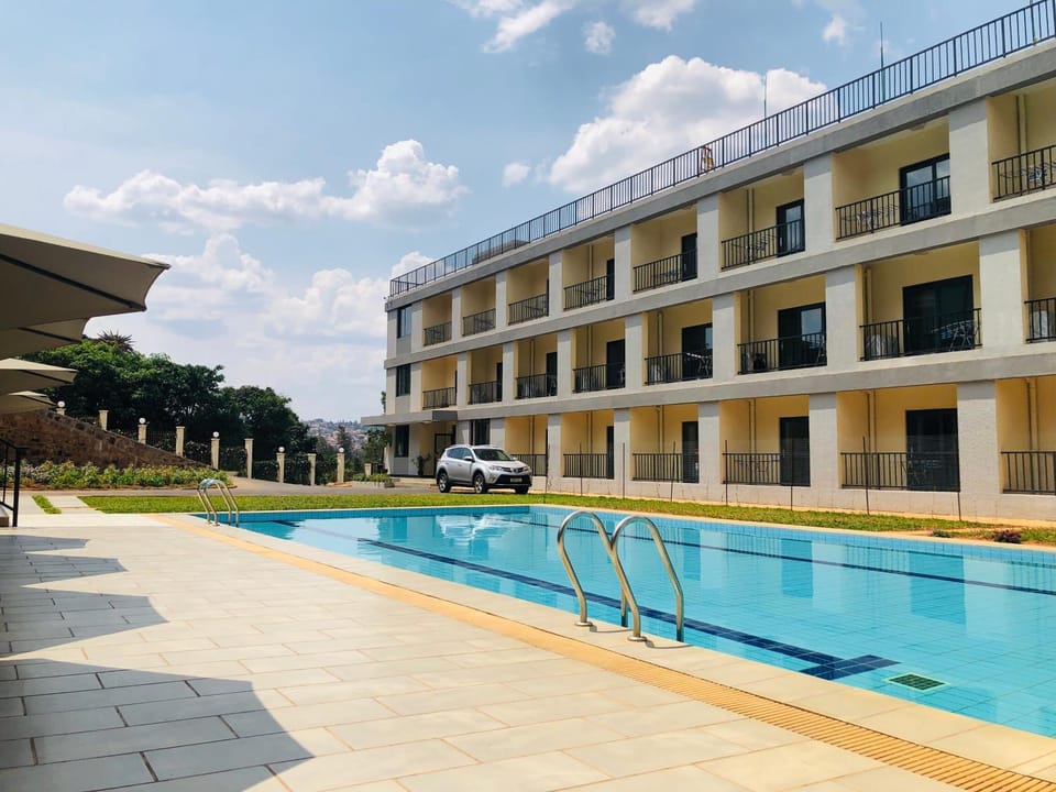 Property building, Pool view, Swimming pool