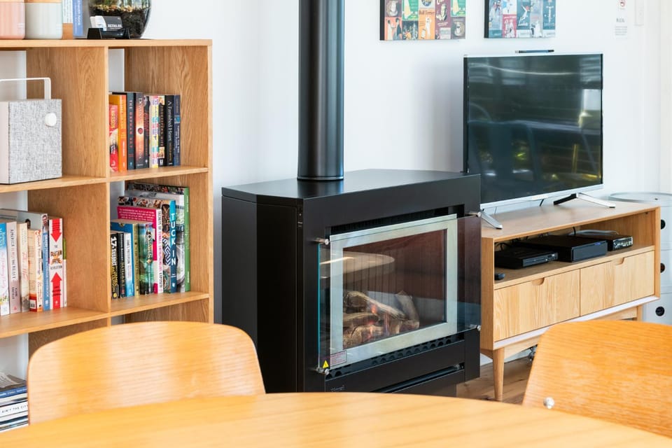 Living room, fireplace