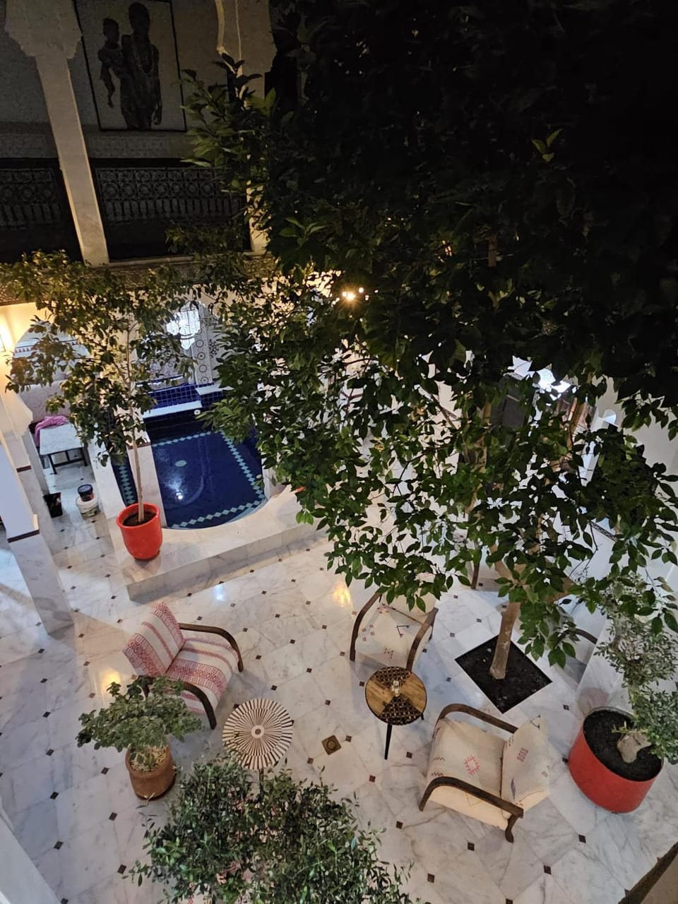 Patio, Night, Pool view